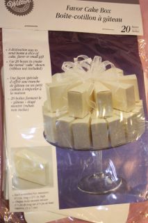 20pc White Wilton Wedding Favor Cake Slice Boxes