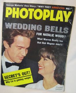 1962 Photoplay Magazine February Natalie Wood Warren Beatty Wedding 