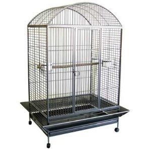 Large Bird Cage Parrot Cages Macaw Dometop 36x26X65 Black Vein 