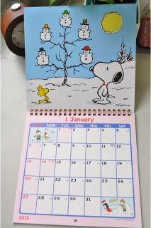 2013 Peanuts Snoopy Wall Calendar Plan 21 x 20.3 cm / 8.2 x 8 w 