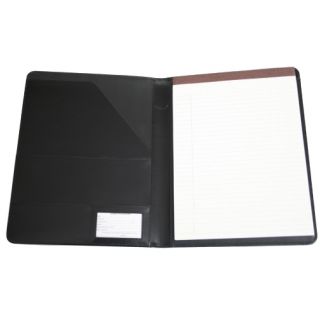 Royce Leather Black Business Travel File Folder Letter Pad w Notepad 