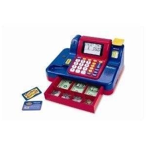 Kids Fun Play Cash Register Toy Calculator with Lights Scanner Talk 