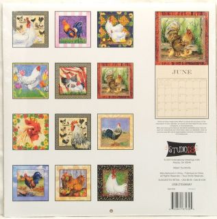 New 2011 Roosters Wall 16 Month Calendar Country Farm
