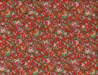 Quilt Quilting Fabric Concord Calico Flowers Jubilee Red Green Pink 
