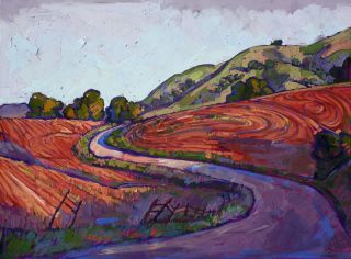 Wine Country California Impressionism Landscape Original Oil Painting 