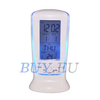LCD Digital Alarm Clock Calendar Thermometer Backlight
