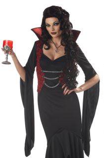 Gothic Vampire Enchantress Elvira Halloween Costume L