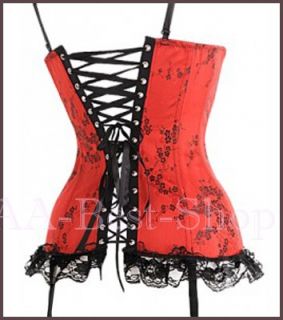lingeriered flowered jacquard corset bustiers top l