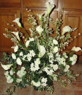 High End Calla Lilies Stephanotis Flower Church Bridal Wedding Altar 