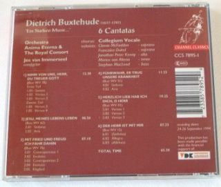 Buxtehude 6 Cantatas Anima Eterna Jos Van Immerseel CD 723385789529 