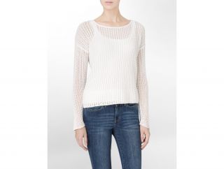 Calvin Klein Jeans Womens Open Stitch Sweater