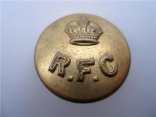 VINTAGE ROYAL FLYING CORPS SMALL BRASS C&J WELDON LONDON MADE BUTTON