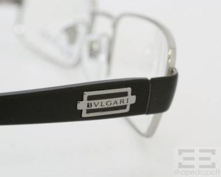 Bvlgari Silver Rimmed Rectangular Frame Eyeglasses 1006