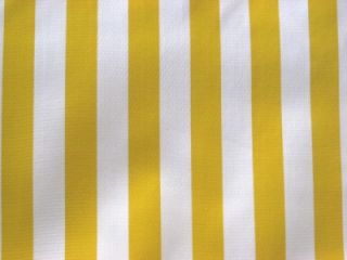 Yellow Cabana Stripes Oilcloth Vinyl Sewing Fabric BTY