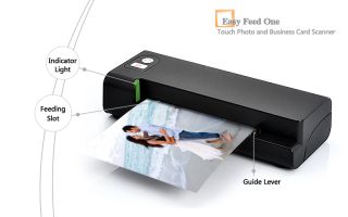 Easy Feed One Touch Photo and Business Card Scanner