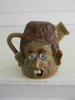 Southern Folk Art Pottery Ugly Face Jug by Terry Hosey
