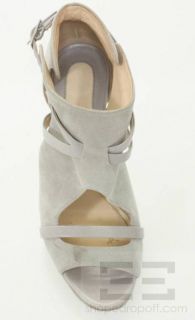 Camilla Skovgaard Grey Suede & Leather Open Toe Strappy Heel Booties 