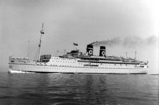 TSS Arandora Star Blue Star Line Sunk 1940 WW2 Enamel Plated Creamer 