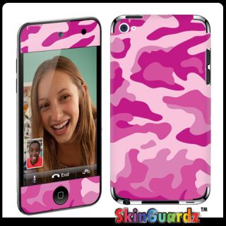 Pink Camouflage Vinyl Case Decal Skin to Cover Your Apple iPod Touch 4 