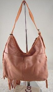 272 as Is Muxo by Camila Alves Leather Square Hobo w Fringe Blush 163 