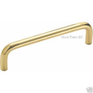 Polished Brass Handle Cabinet Hardware Wire Pull 3 5CC