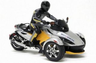 New Bright Can Am Spyder R C Silver Yellow Motorcycle