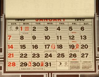   Deco 1940 Billy DeVorss Pin Up Calendar Jazzy Show Girl Flapper