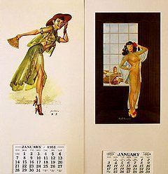Vintage Original Chinese Pinup Girl Calendars 1950s