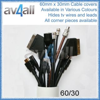 Line 60x30 Cable TV Wire Covers Trunking Hide TV Wire Hiding Cable 