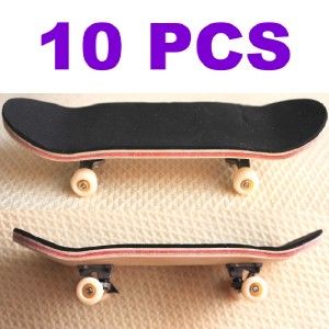 Lot 10 Pcs Canadian Maple Wooden Fingerboard Skateboards W/ Foam Tape 
