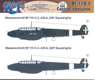 Owl Decals 1/32 CACCIA NOTURNO Italian Bf 110 Night Fighters