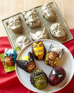 Marvel Avengers Cakelet Mini Cake Pan 6 Captain America Thor Iron Man 