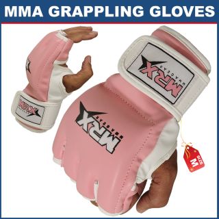    Grappling Gloves Ladies UFC Cage Fight Boxing Punching Pink Medium