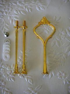 Cake Stand Handle 3 Tier Gold Crown Centre Fitting