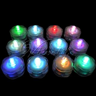   LED Submersible Lights Candles Waterproof Replaceable Xmas Wedding