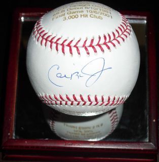 Cal Ripken Jr Autographed Career Stat Baseball Signed LE 8 8 MLB IC 