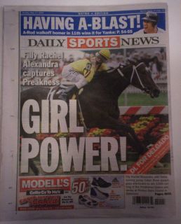    ALEXANDRA 2009 Preakness Stakes NY DAILY NEWS Newspaper CALVIN BOREL