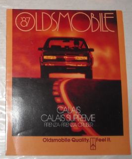 1987 Oldsmobile Calais Dealer Brochure Catalog Color