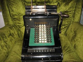 Vintage 1900s Burroughs Adding Machine Class 3 Calculator Antique