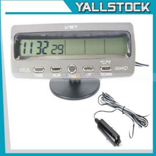   Car Vehicle Digital Thermometer Voltmeter Clock Calendar 3 in 1