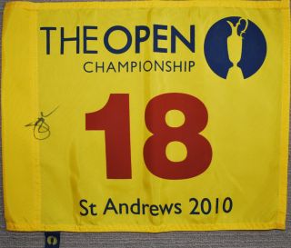 2010 Open Championship Pin Flag Signed by Jim Furyk