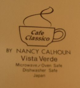 Nancy Calhoun Cafe Classico Vista Verde Green Ivy Creamer EUC