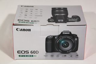 New Canon EOS 60D Digital SLR Camera with EF s 18 200mm Is Lens USA 