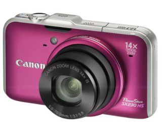 Canon PowerShot SX230 HS 12 1 MP Digital Camera Red