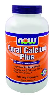 Coral Calcium Plus Magnesium and Vitamin D by Now Foods 250 VCaps 