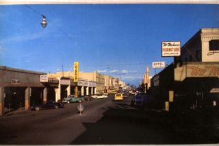1970s Unused Old Cars at Stores in Calexico California CA Postcard 