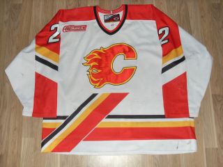 Calgary Flames Game Worn Jersey Game Used 1999 2000 NHL 2000 Patch 