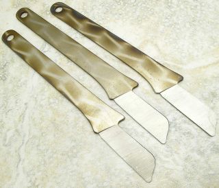Qty of 3 Camillus Factory Knife Making 1 3 4 Fixed Utility Blade Blank 