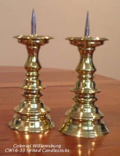 Pair of Candlesticks (CW 16 33), hurricane globes and 6 candles