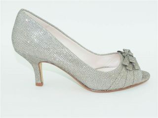 Caparros VIOLETTA Champagne Sparkle Open Toe Heels Shoes,sz 7.5 M 